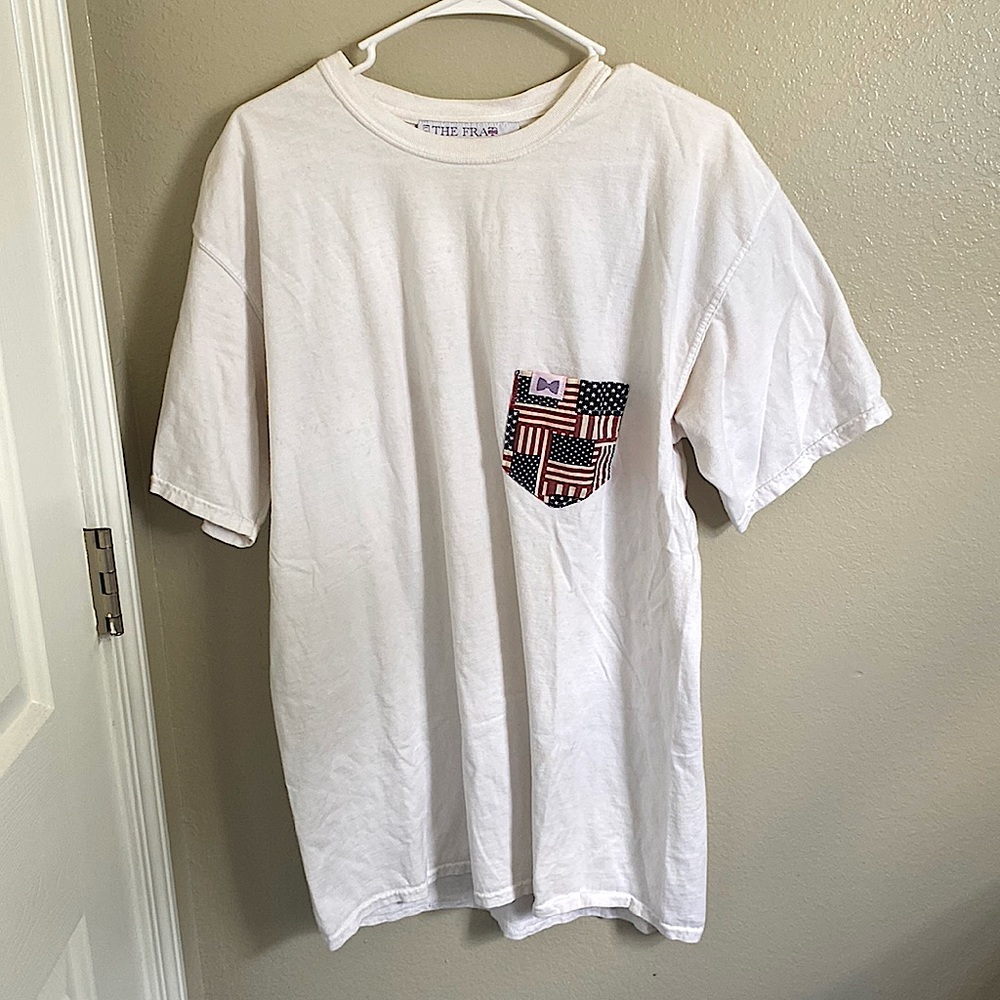 Fraternity collection American flag patch mens large